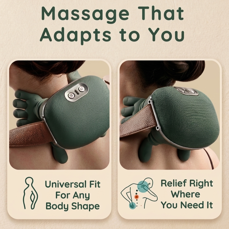 Bionic heated massager for body relaxation